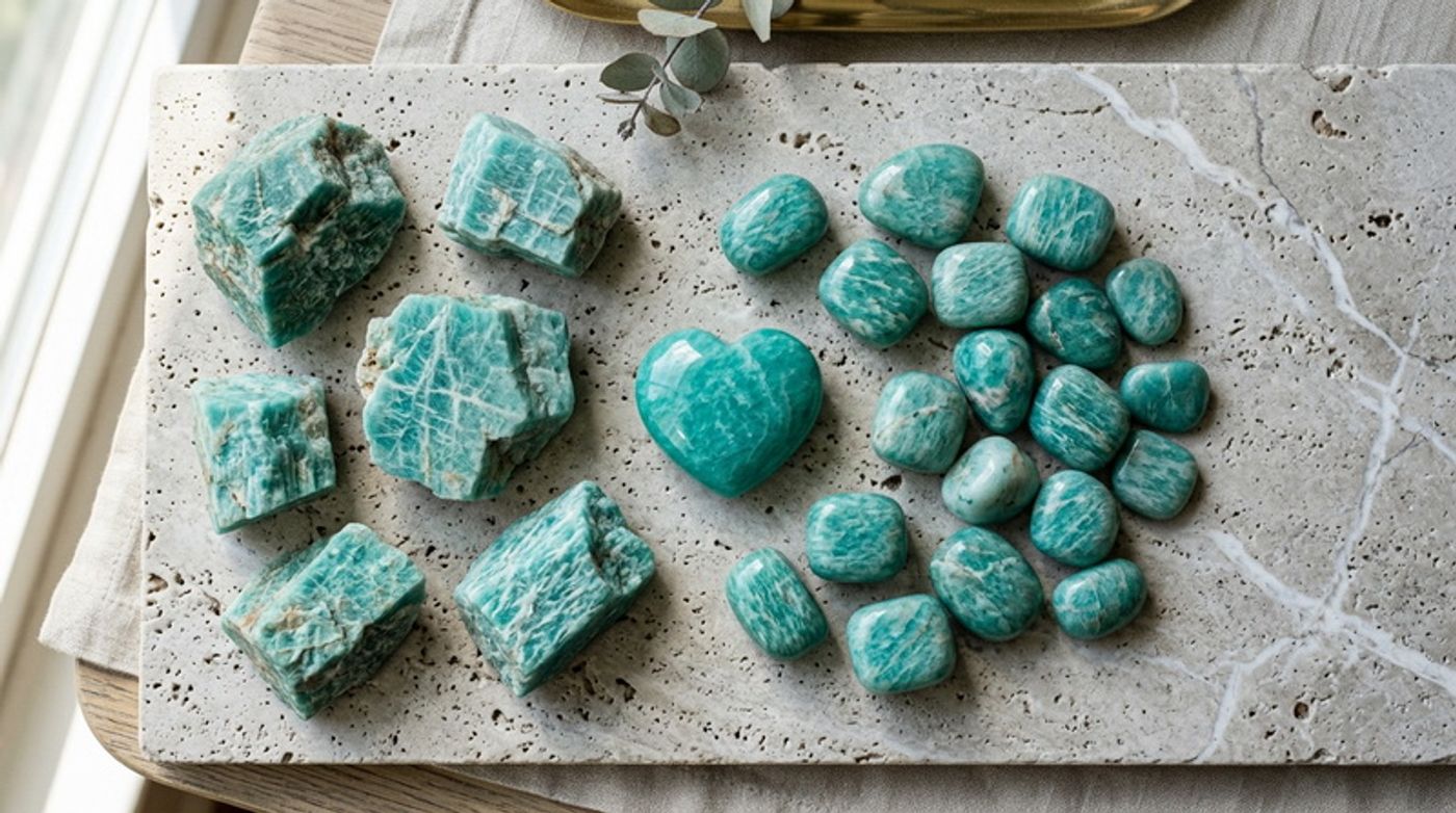 อเมโซไนต์ (Amazonite) หินแห่งความจริงใจ สรรพคุณและความหมาย | Amethez