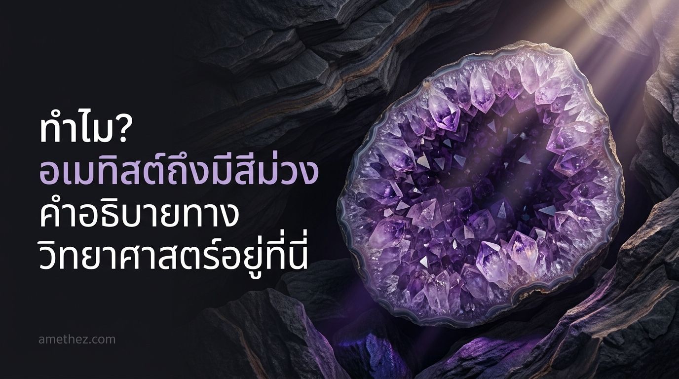 ทำไม? อเมทิสต์ (Amethyst) จึงมีสีม่วง ไขคำตอบทางวิทยาศาสตร์