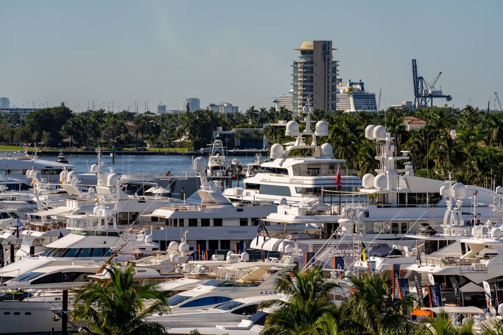 Luxury yacht sailing on calm sea