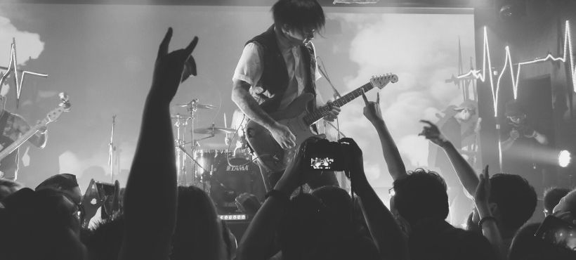 koncert, hudba, dole, klub, reprodukovananá hudba