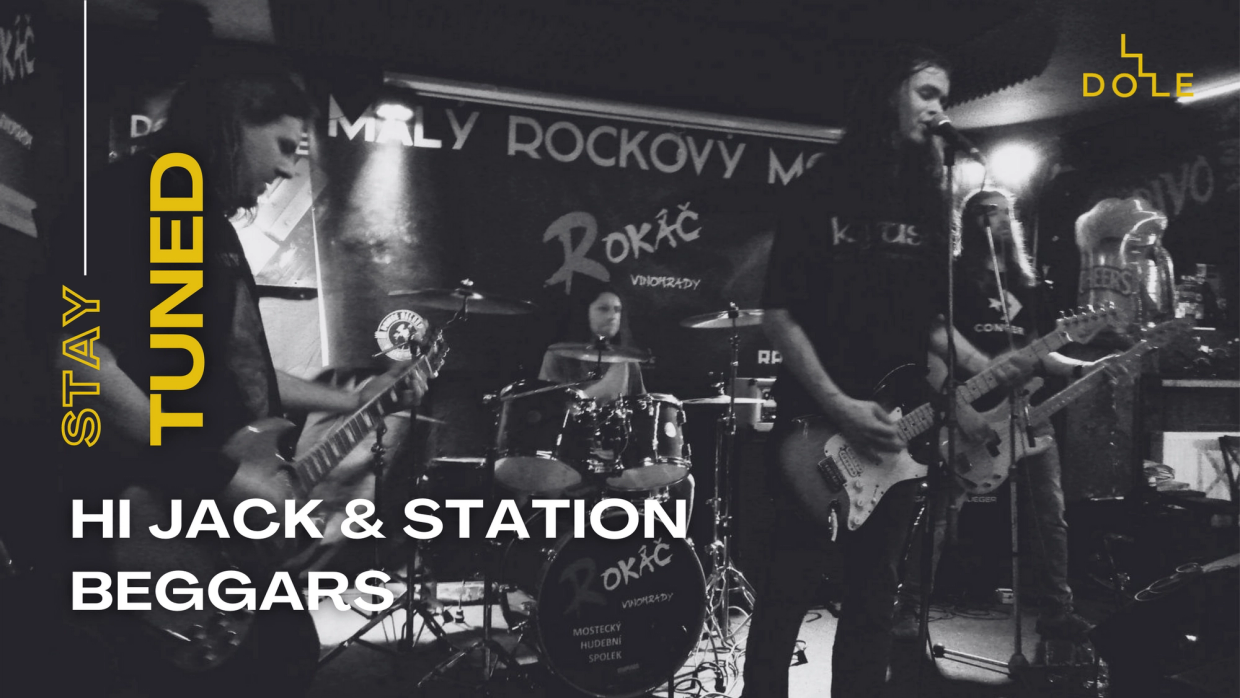 Hi Jack, Station Beggars, kapela, DOLE, klub, hudba, plakát
