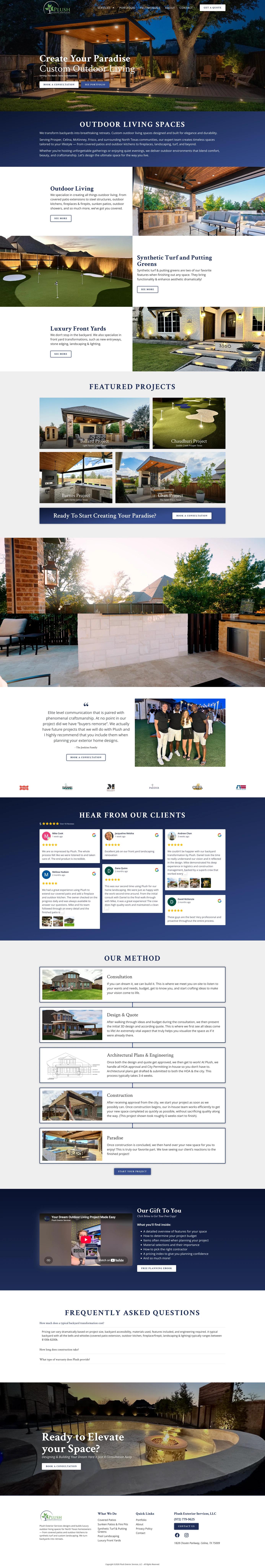 Design and build for an outdoor living contractor