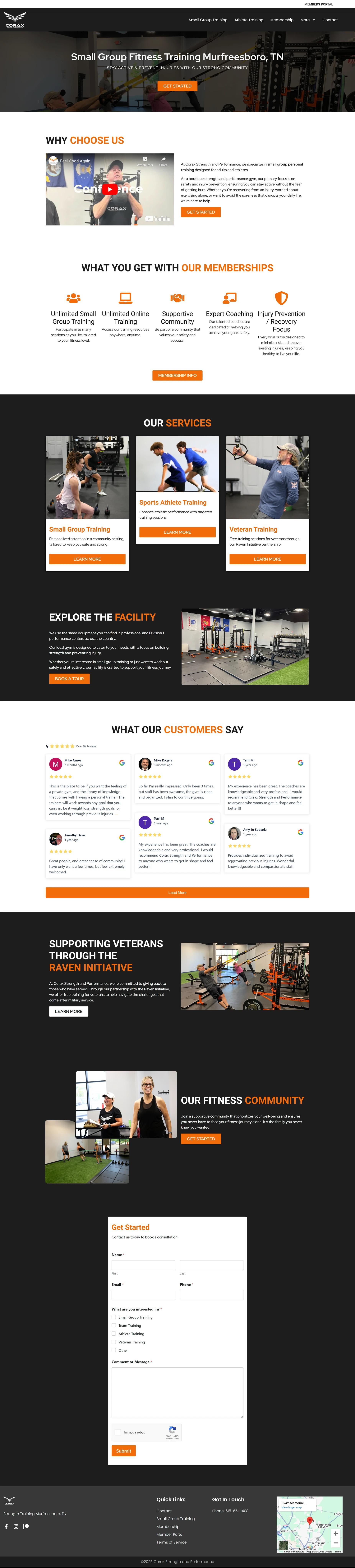 Full rebuild for a strength and performance gym