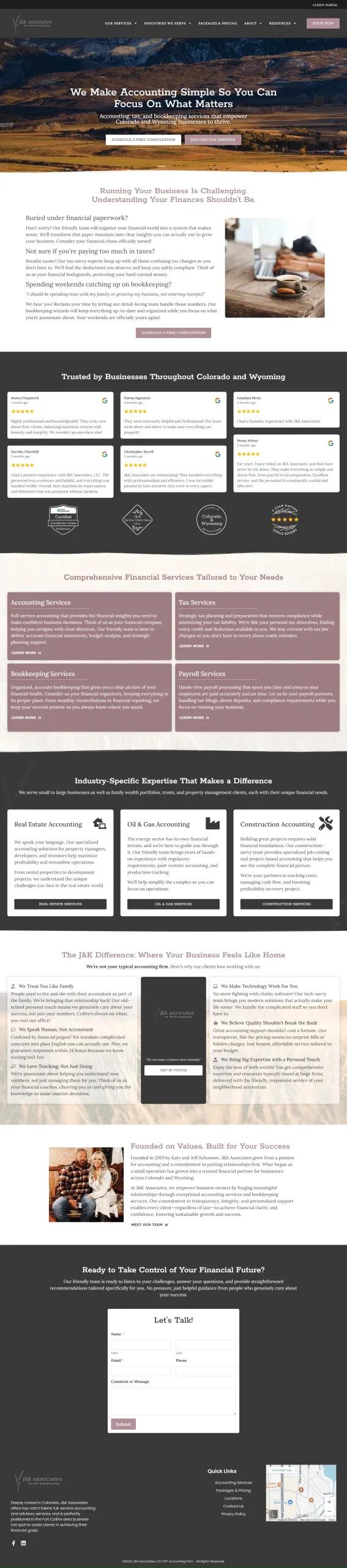Design and build for an accounting and bookkeeping firm