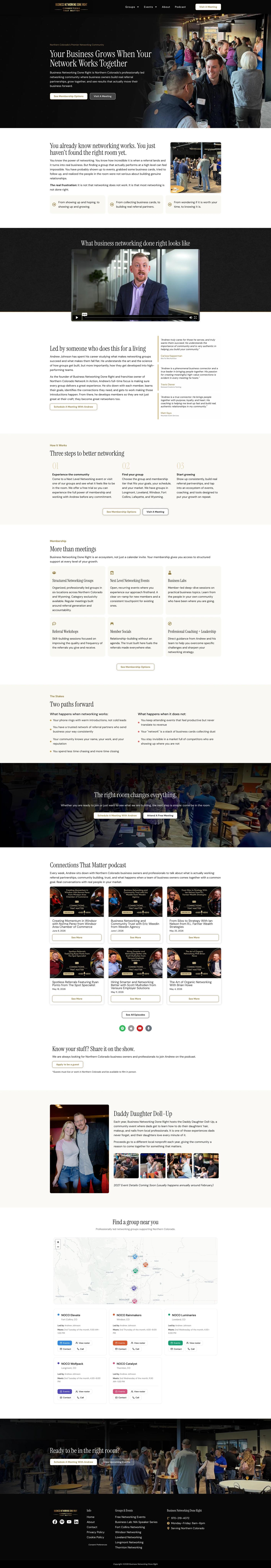 Design and build for a business networking organization