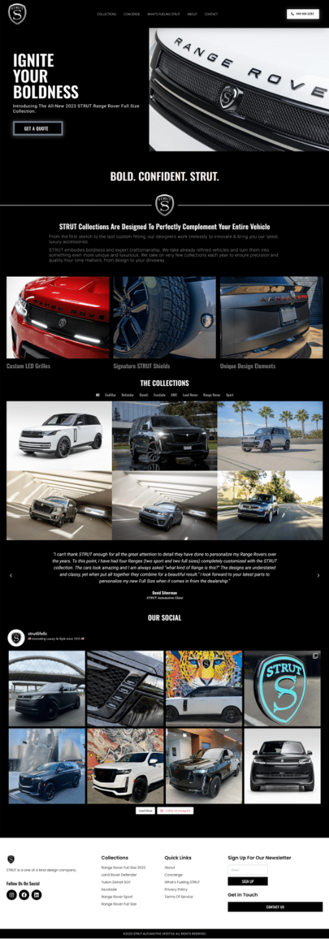 STRUT website after the rebuild