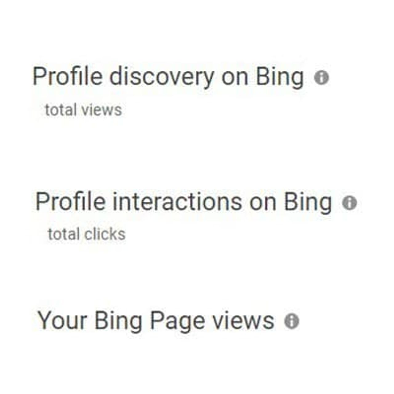 Bing Pages Analytics