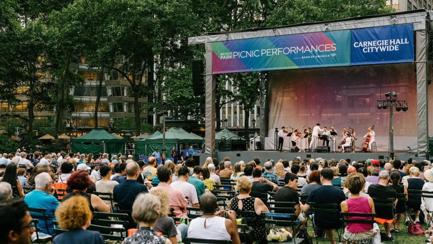 The Knights orchestra at Bryant Park, Carnegie Hall Citywide concert