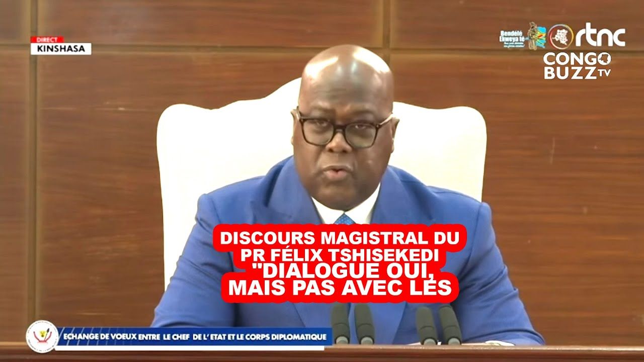 RDC : Le Président Félix-Antoine Tshisekedi réaffirme l’unité nationale, la primauté du droit et l’engagement pour une paix durable