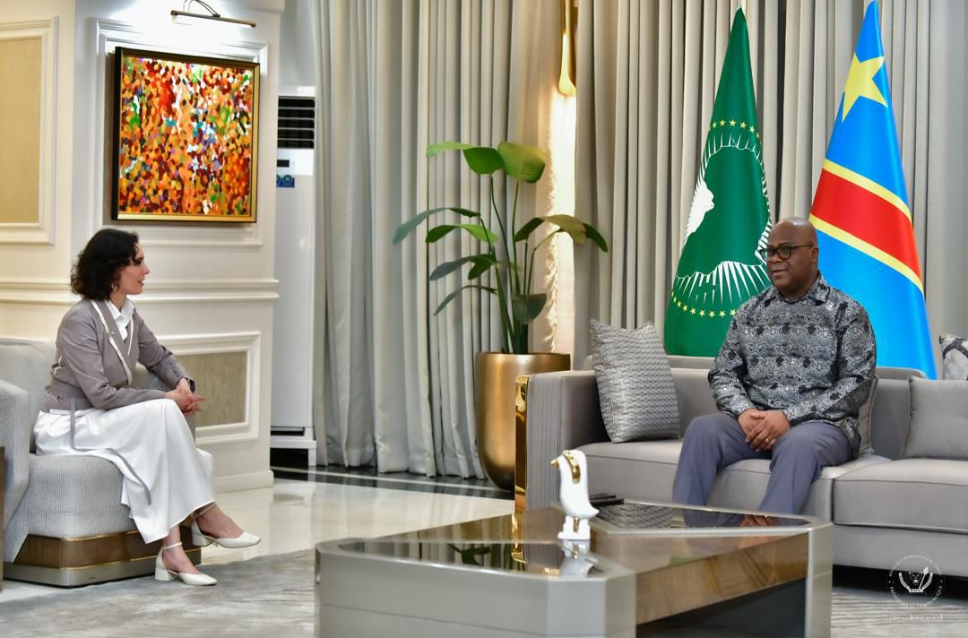 RDC – Union européenne : Le Président Félix Tshisekedi reçoit la commissaire européenne Hadja Lahbib