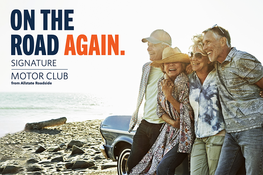 On the Road Again. Signature Motor Club from Allstate Roadside.