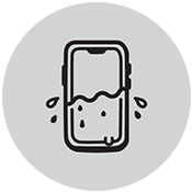 icon of a water damaged phone