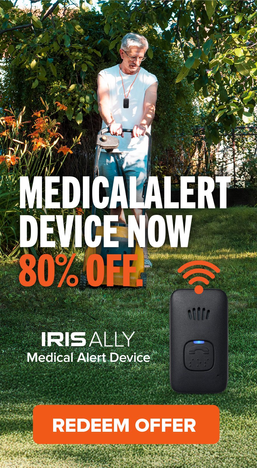 IRIS Ally - Medical Alert Device now 80% off. Redeem Offer.
