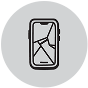 icon of a cracked phone