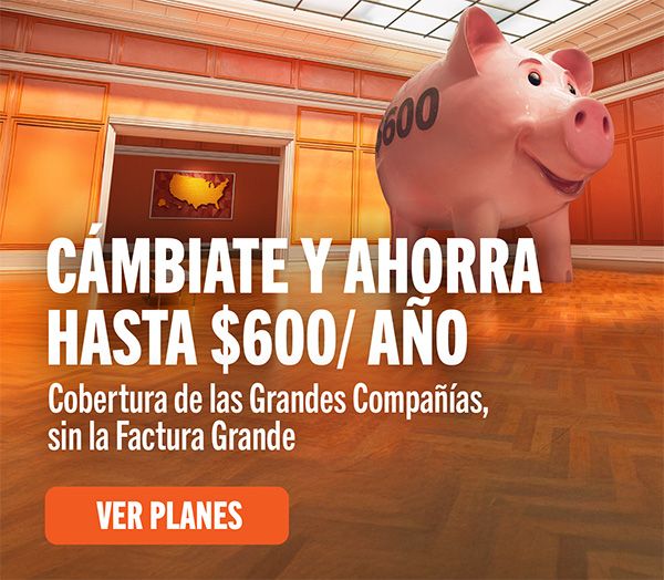 CÁMBIATE Y AHORRA HASTA $600/AÑO Cobertura de las Grandes Compañías sin La Factura Grande VER PLANES