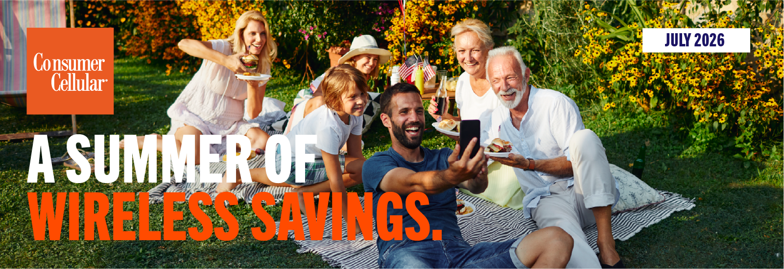 Consumer Cellular: A summer of wireless savings. July 2026