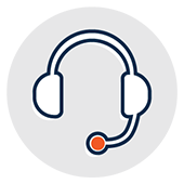 Image indicating 100% U.S. based Customer Service