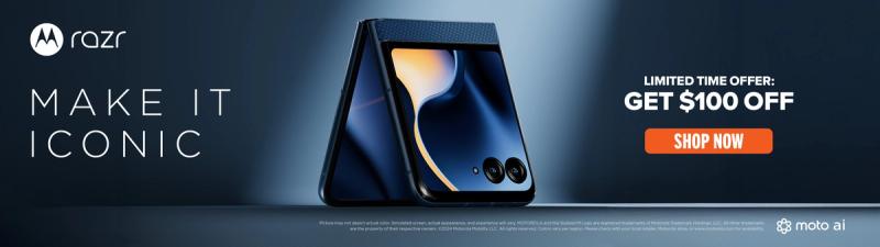 motorola razr. make it iconic. limited time offer: get $100 off. Shop Now.
