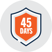 Image highlighting the Extended 45-Day Risk-Free Guarantee.