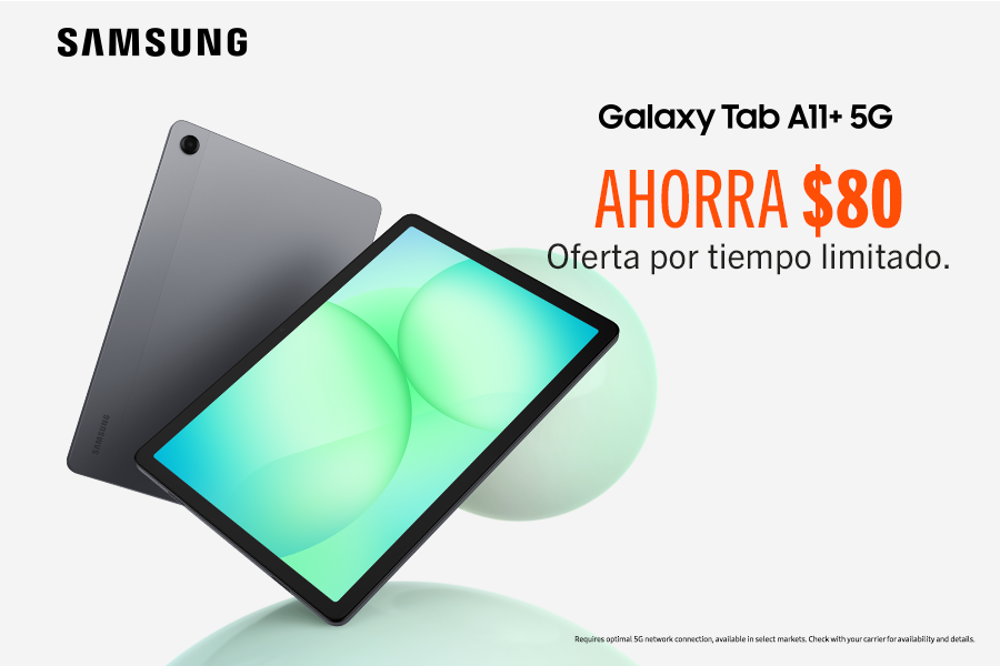 Samsung Galaxy Tab A11+ 5G. Ahorra $80, Offeta por tiempo limitado.
