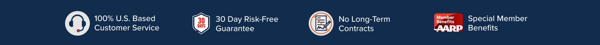 100% U.S. Based Customer Service. 30 Day Risk-Free Guarantee. No Long-Term Contracts. Special Member Benefits — AARP.