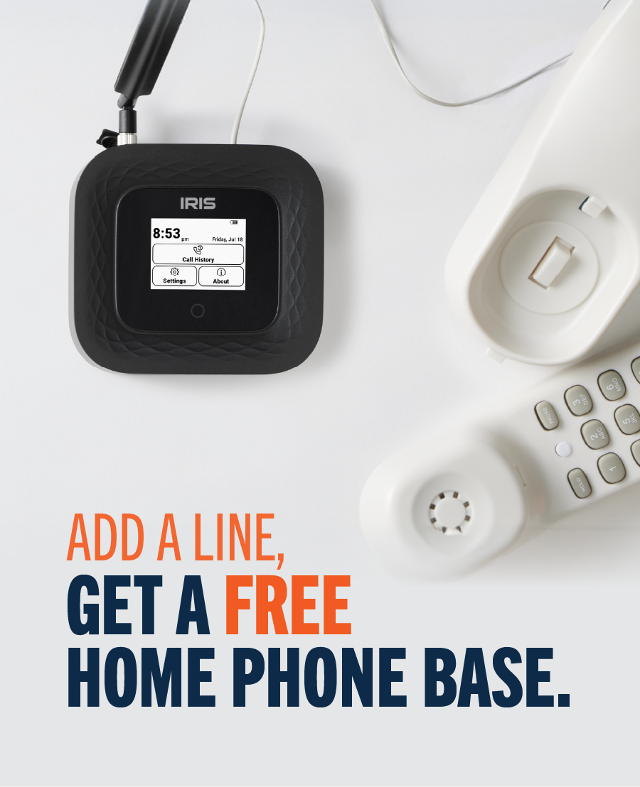 Add a line, get a free Home Phone Base.