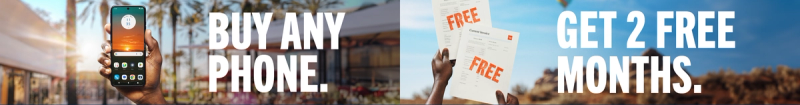 This header images includes a headline 'Buy any phone. Get 2 free months.'