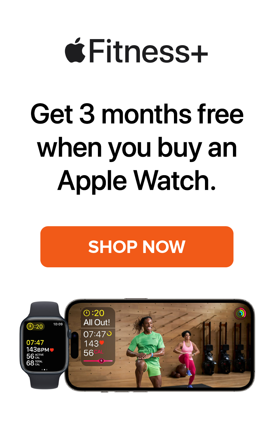 AppleFitness+ Get 3 months free when you buy an Apple Watch. Shop Now.