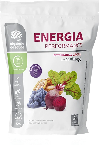 Energia Performance – Uva Orgânica, Beterraba e Cacau 300g