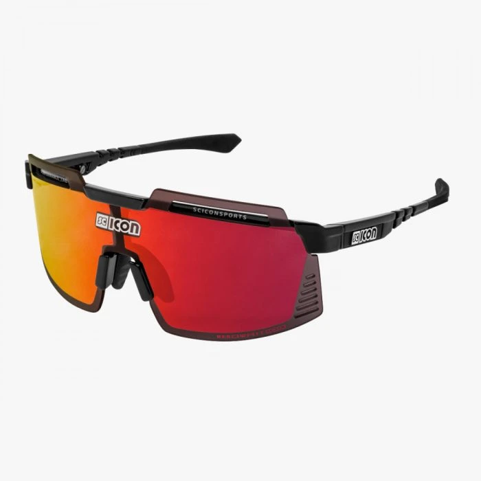 Óculos Scicon Aerowatt Foza Preto Lente Vermelho