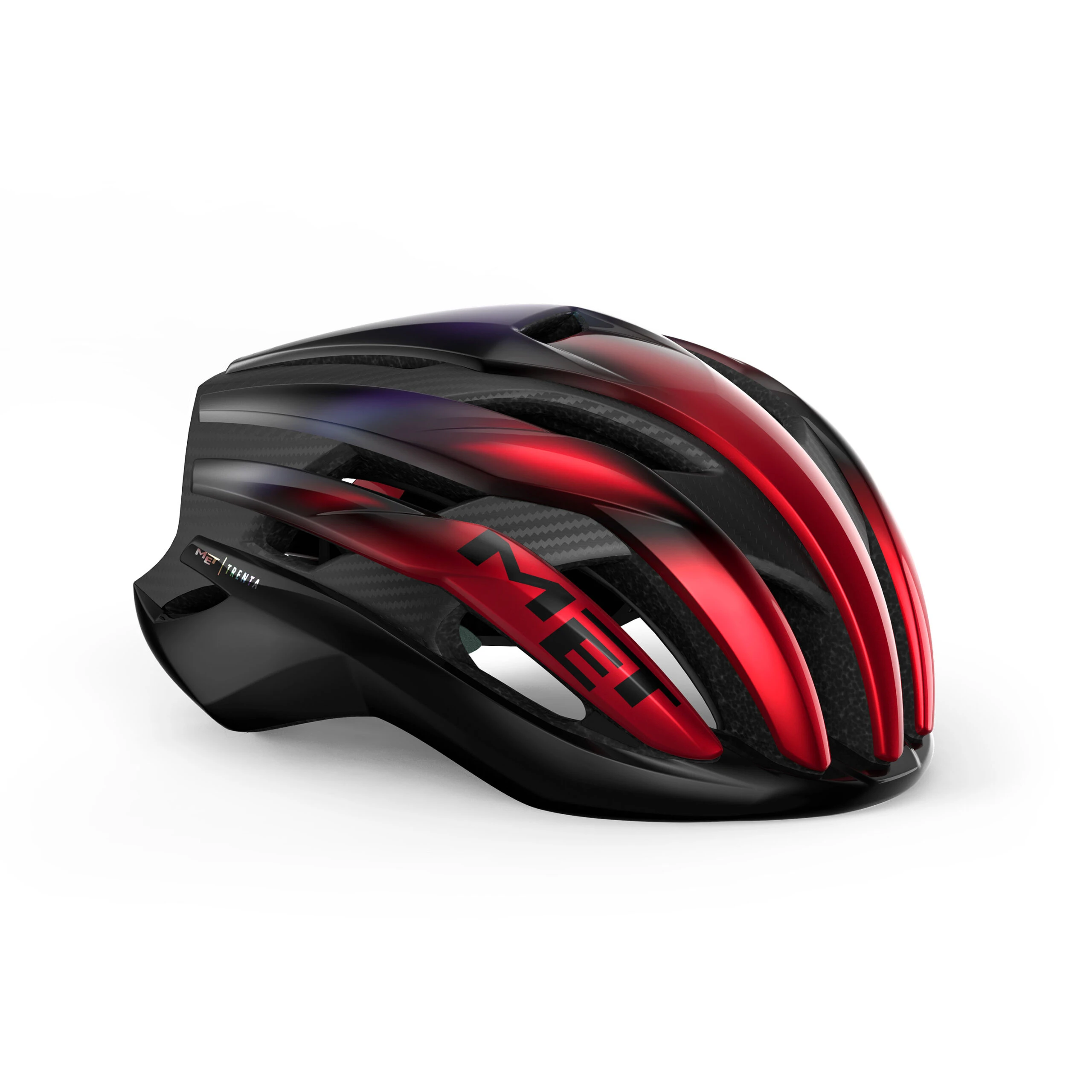 Capacete Met Trenta 3k Carbon Mips Preto Com Vermelho - M (56-58cm)