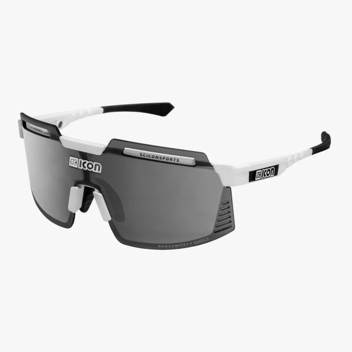Óculos Scicon Aerowatt Foza Branco Lente Prata