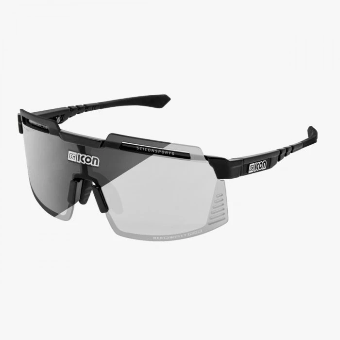 Óculos Scicon Aerowatt Foza Preto Lente Transparente Fotocromática