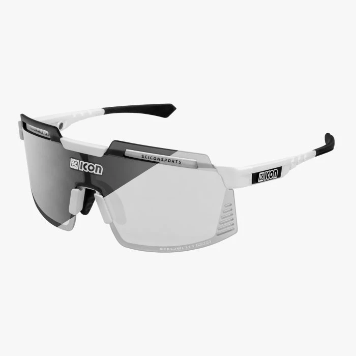 Óculos Scicon Aerowatt Foza Branco Lente Transparente Fotocromática