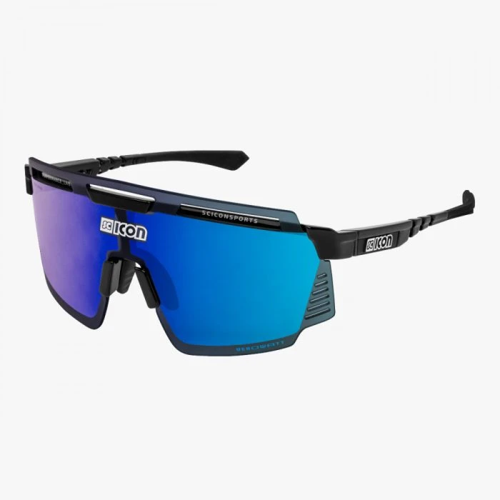 Óculos Scicon Aerowatt Preto Lente Azul