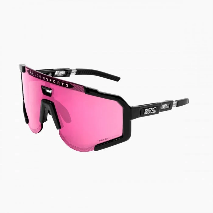 Óculos Scicon Aeroscope Preto Lente Rosa e Lente Reserva Verde Trail