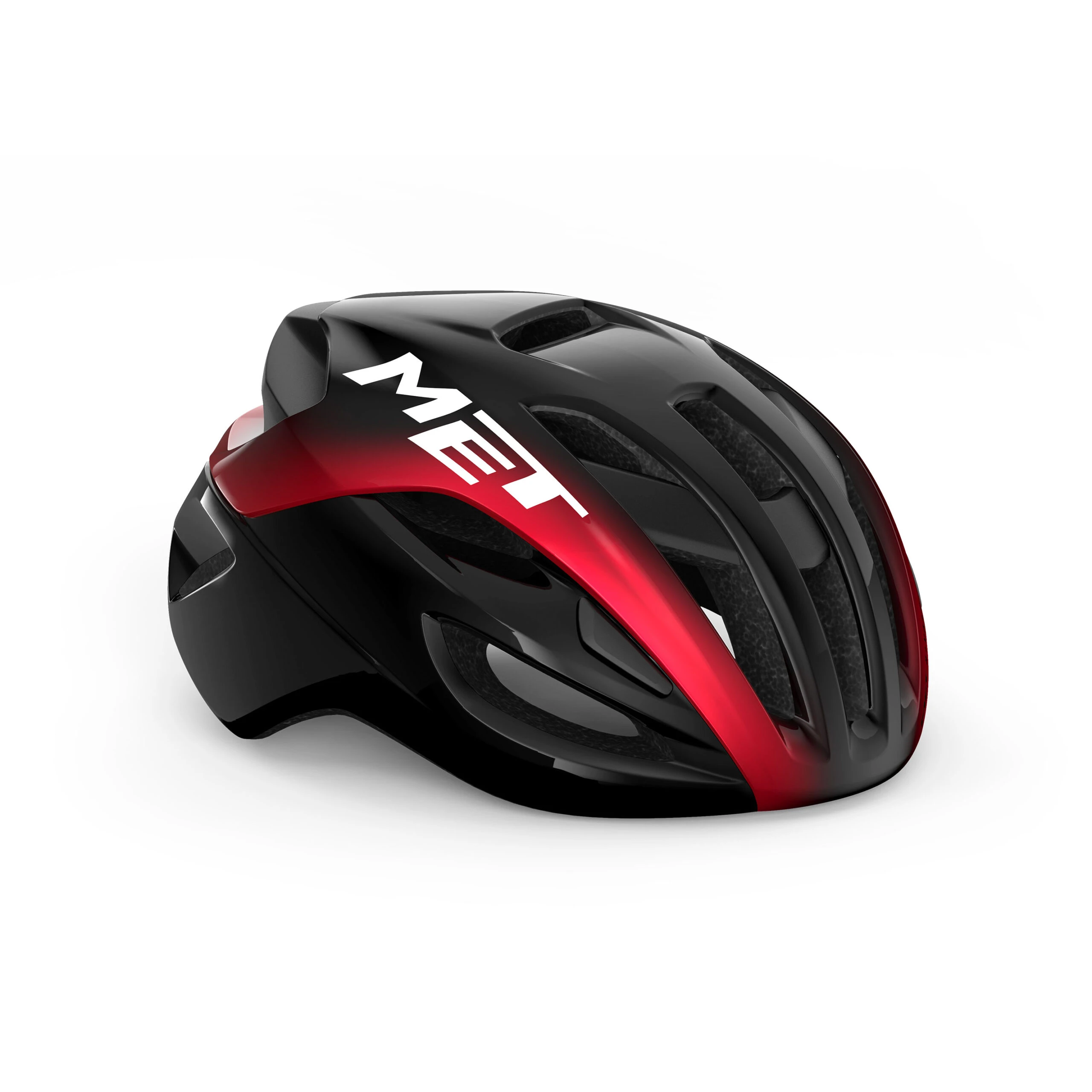 Capacete Met Road Rivale Mips Preto Com Vermelho Metalico - S (52-56cm)