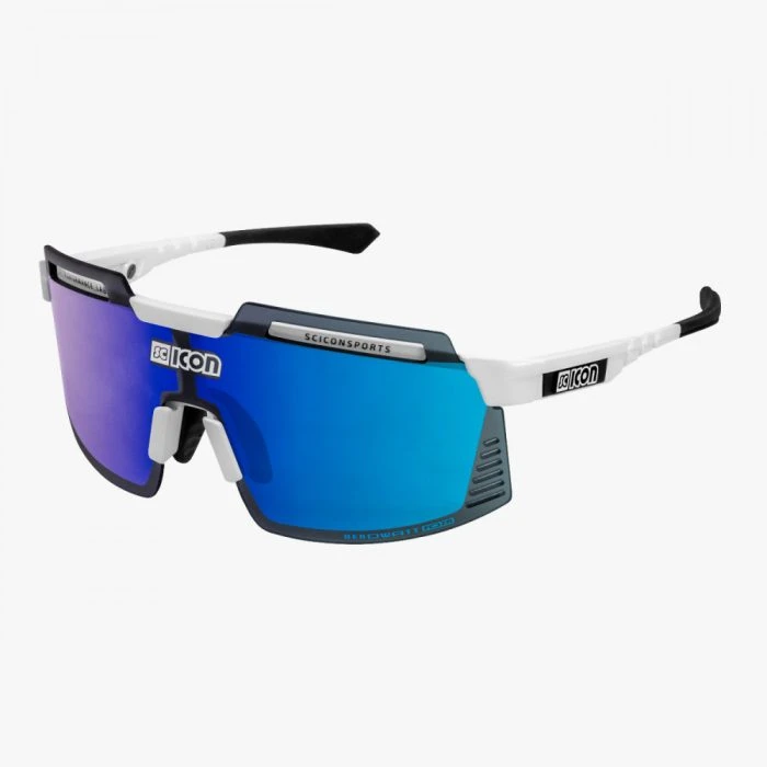 Óculos Scicon Aerowatt Foza Branco Lente Azul