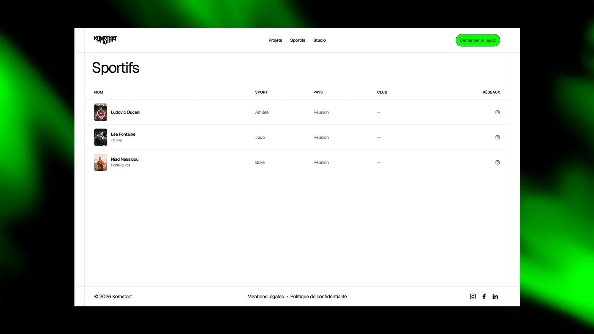 Komstart — 4