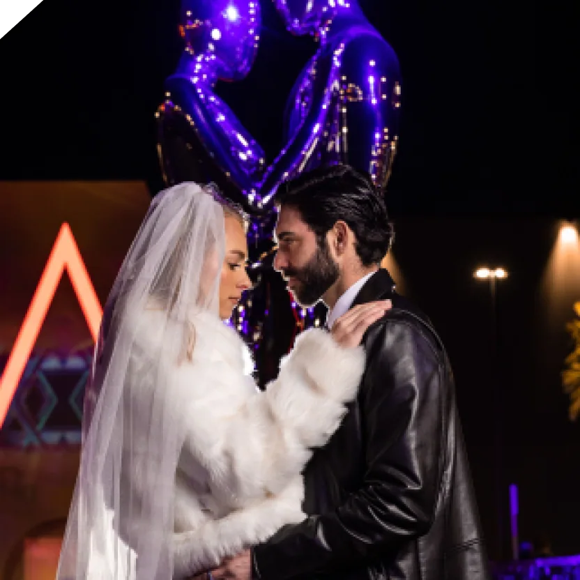 Twinkle wedding package at AREA15