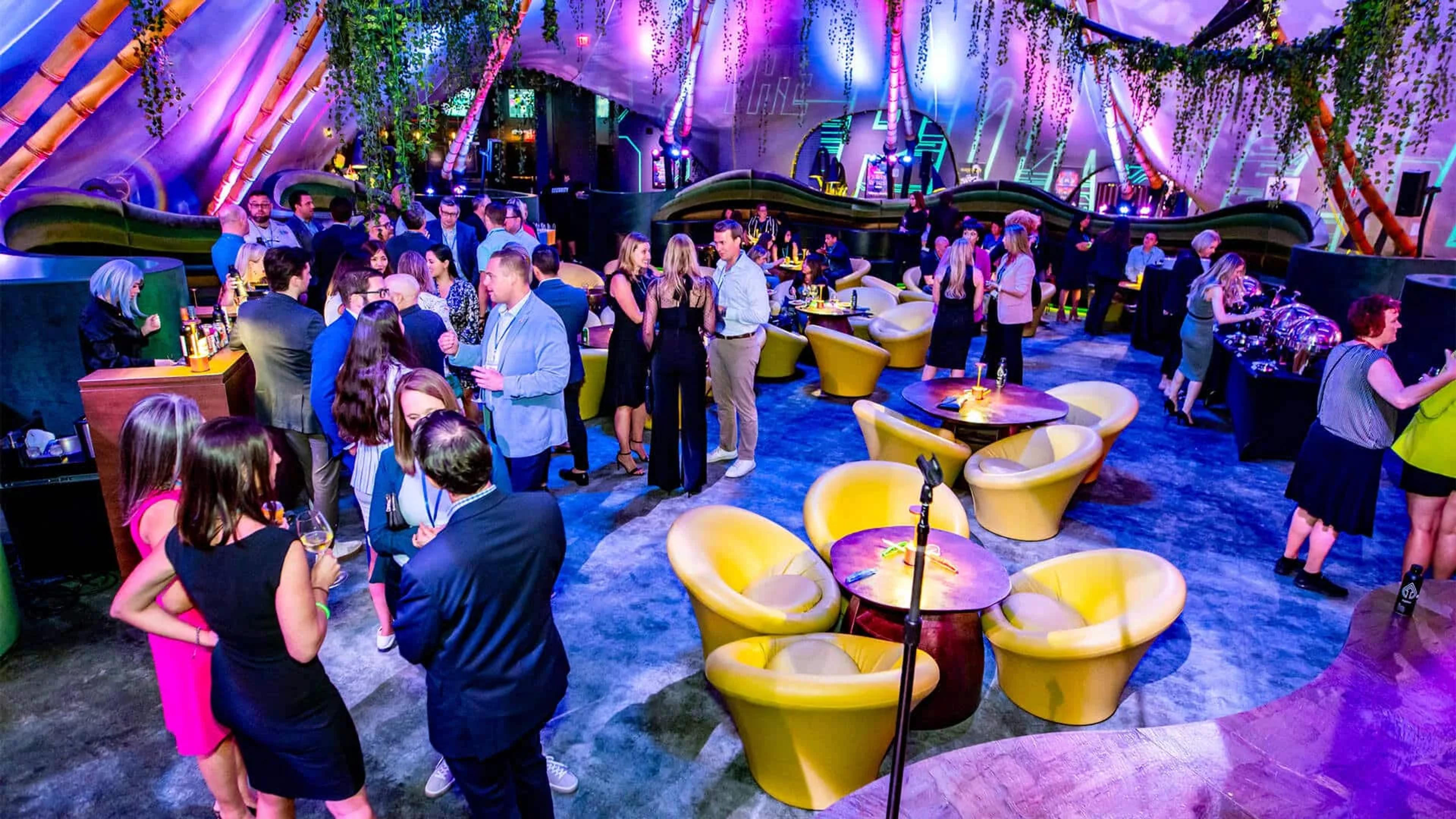 Guests at an event inside The Sanctuary