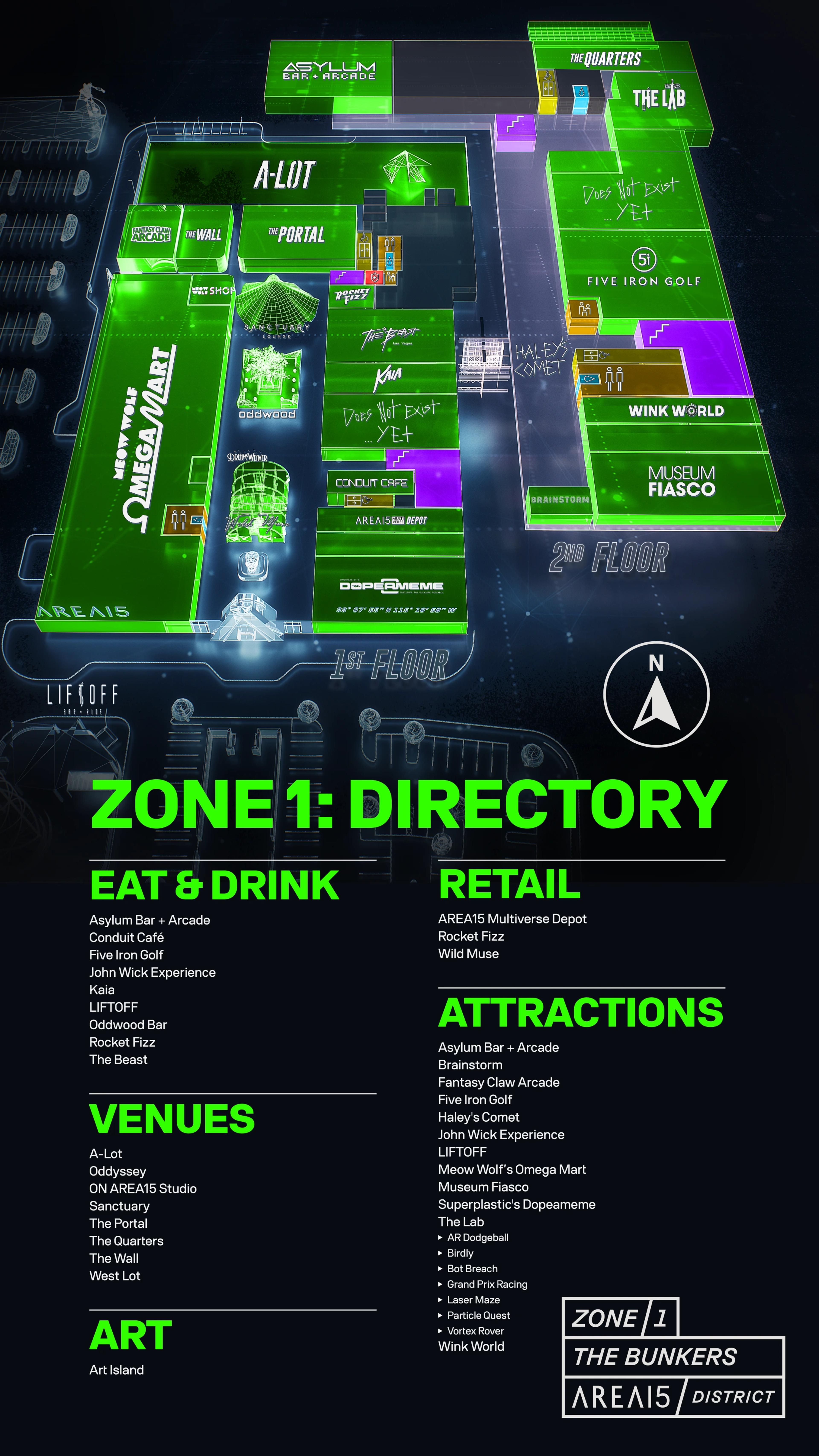 AREA15 Main Bunker map
