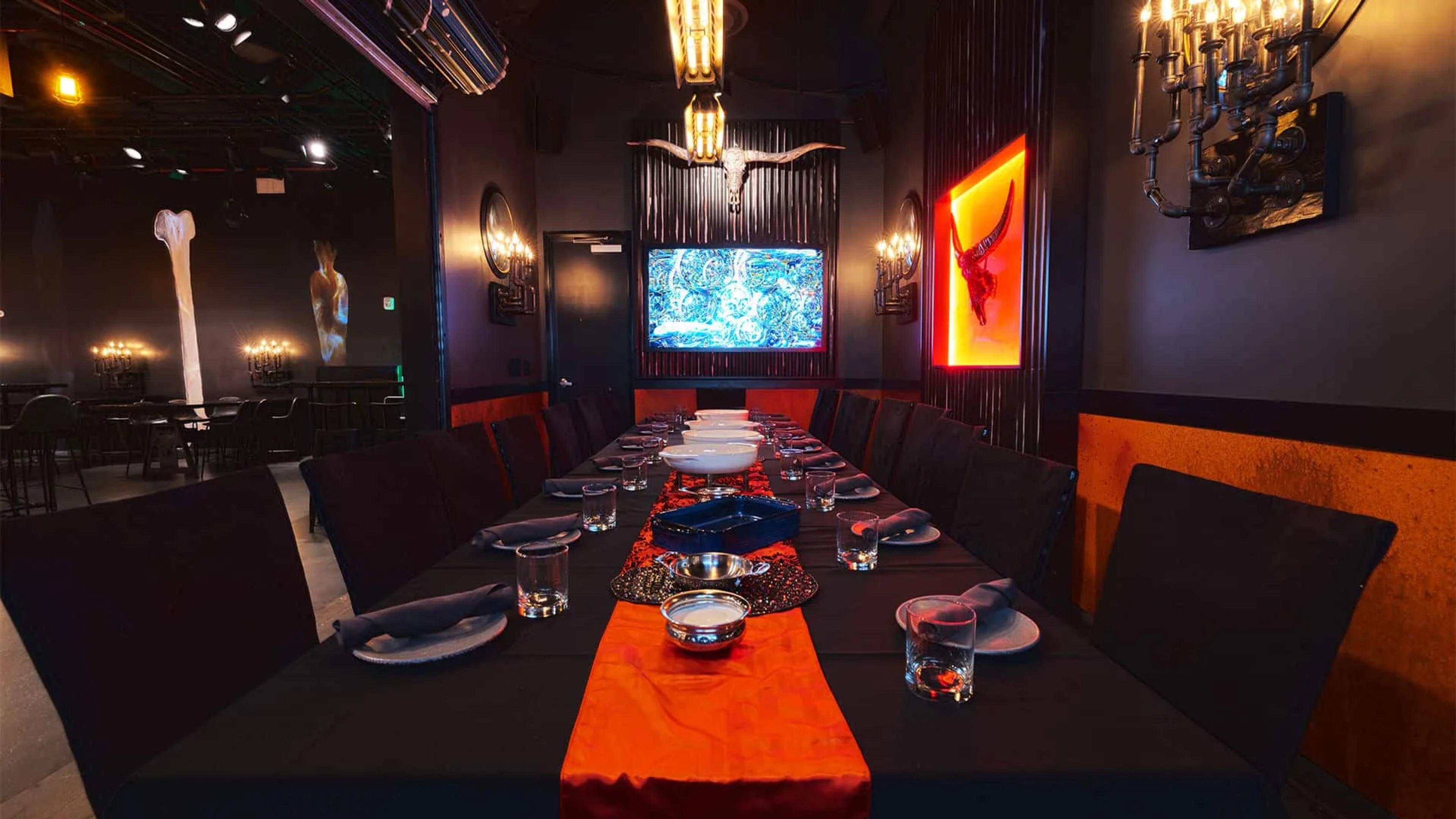 The Beast private dining room table