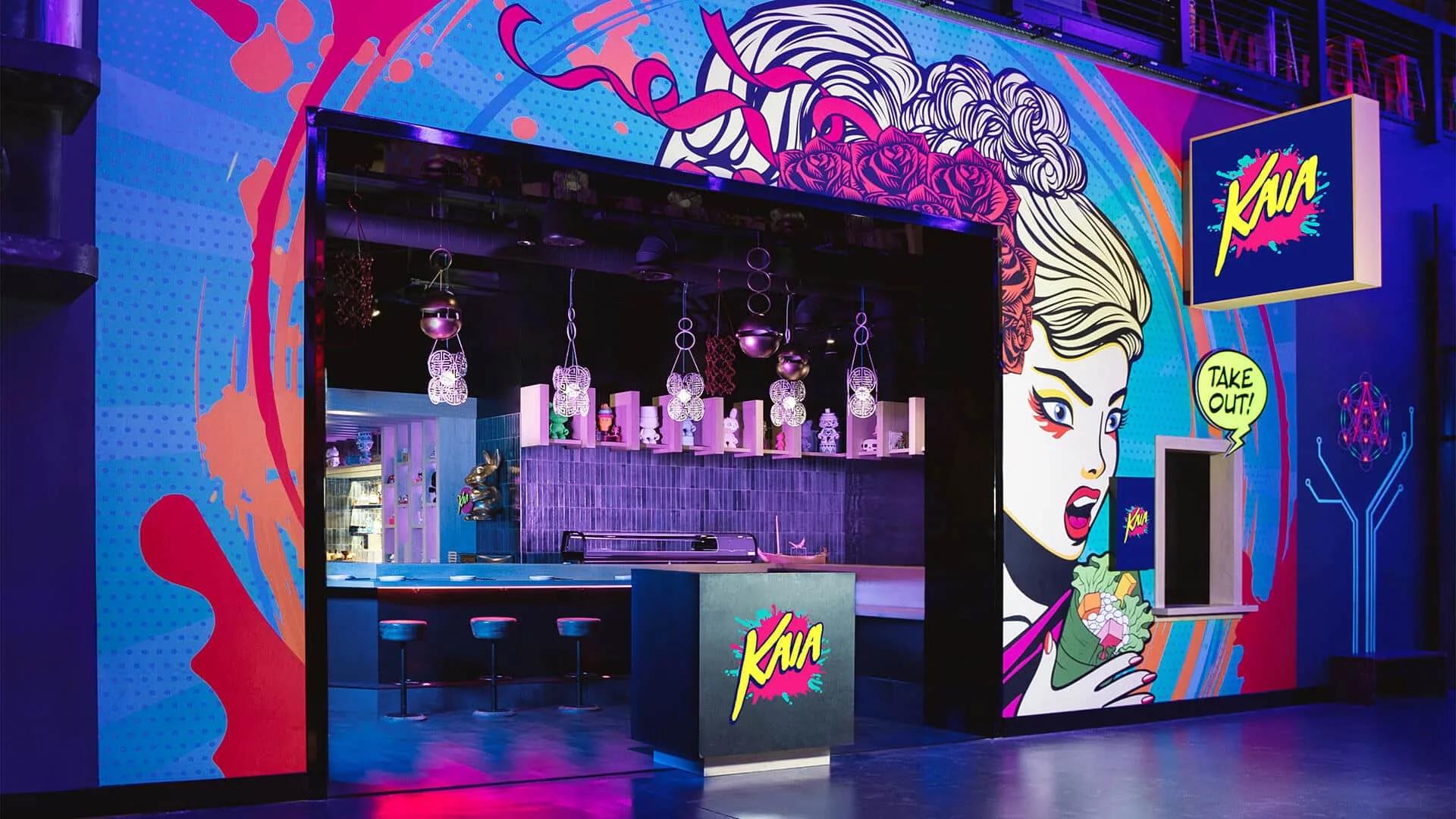 Kaia storefront inside AREA15