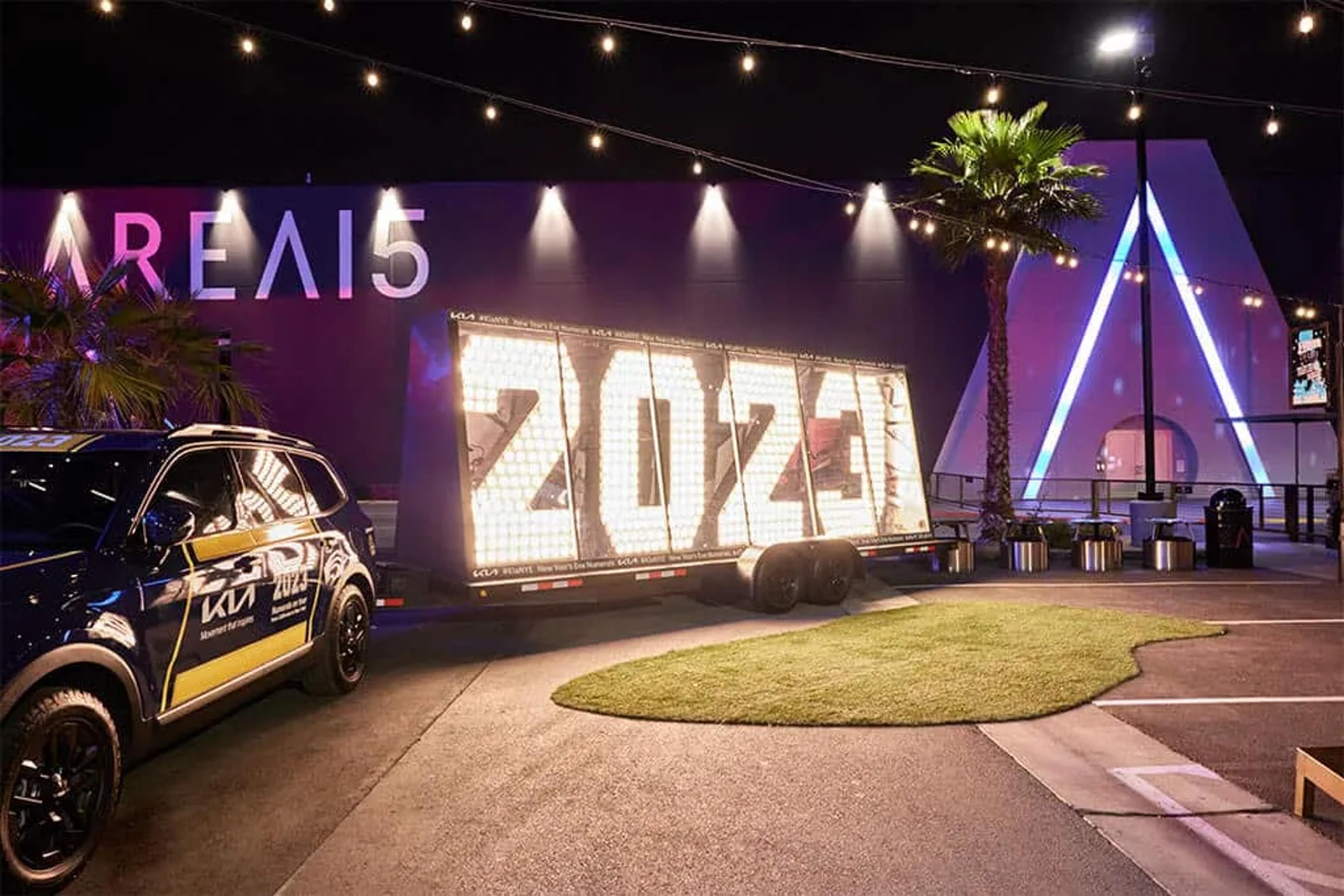 Kia activation at AREA15 Art Island