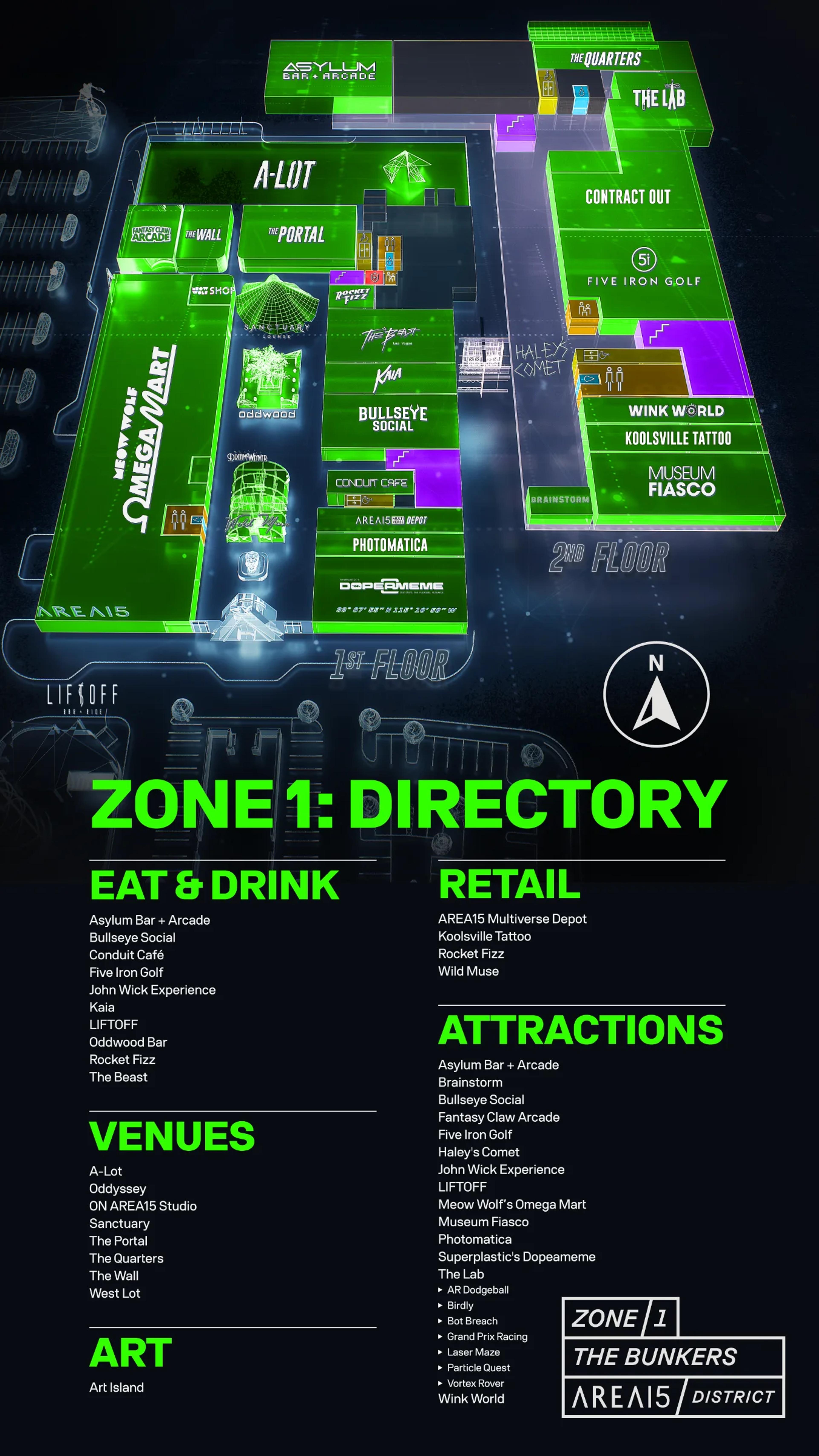 AREA15 Main Bunker map