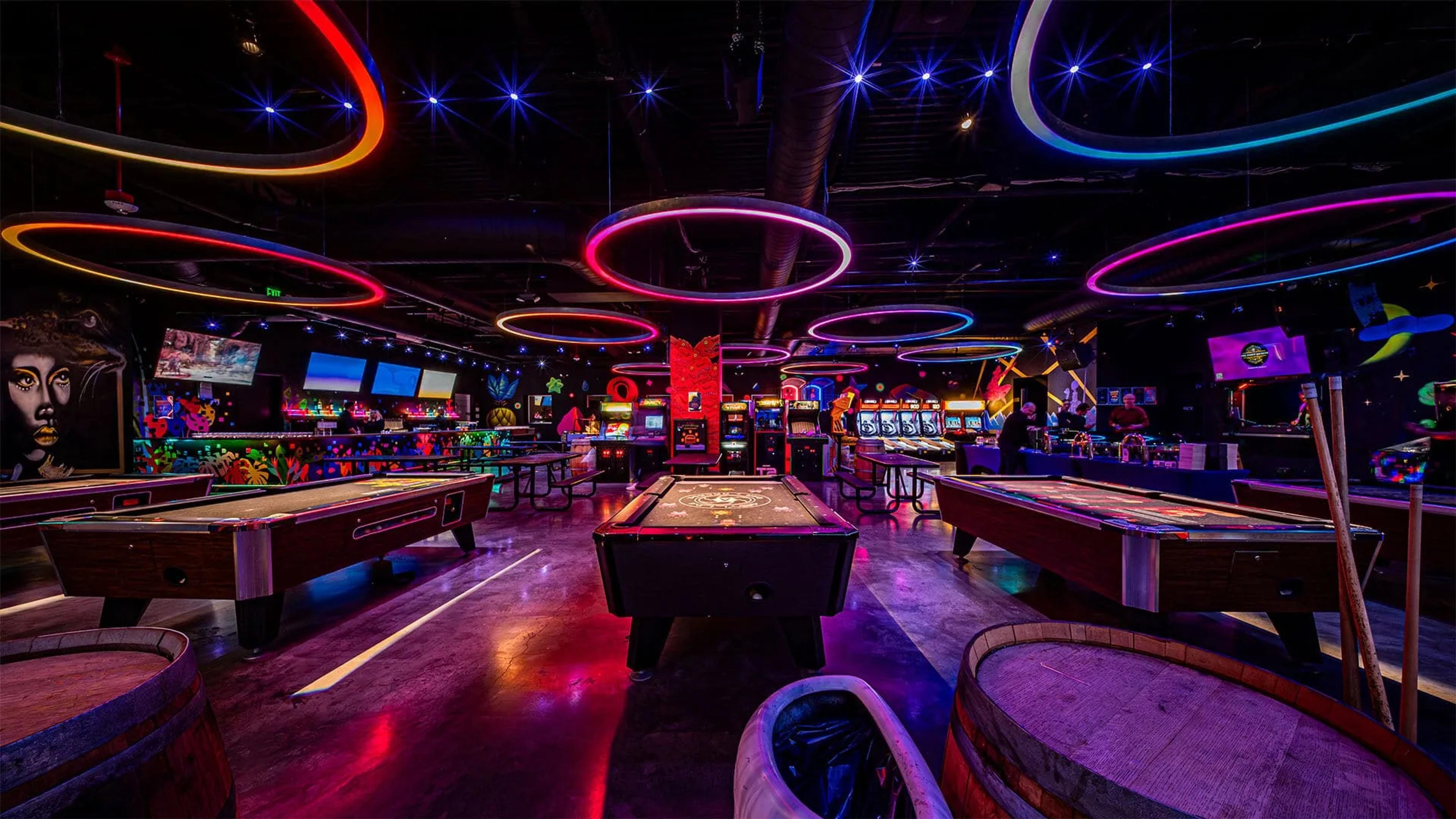 Asylum Bar + Arcade pool tables