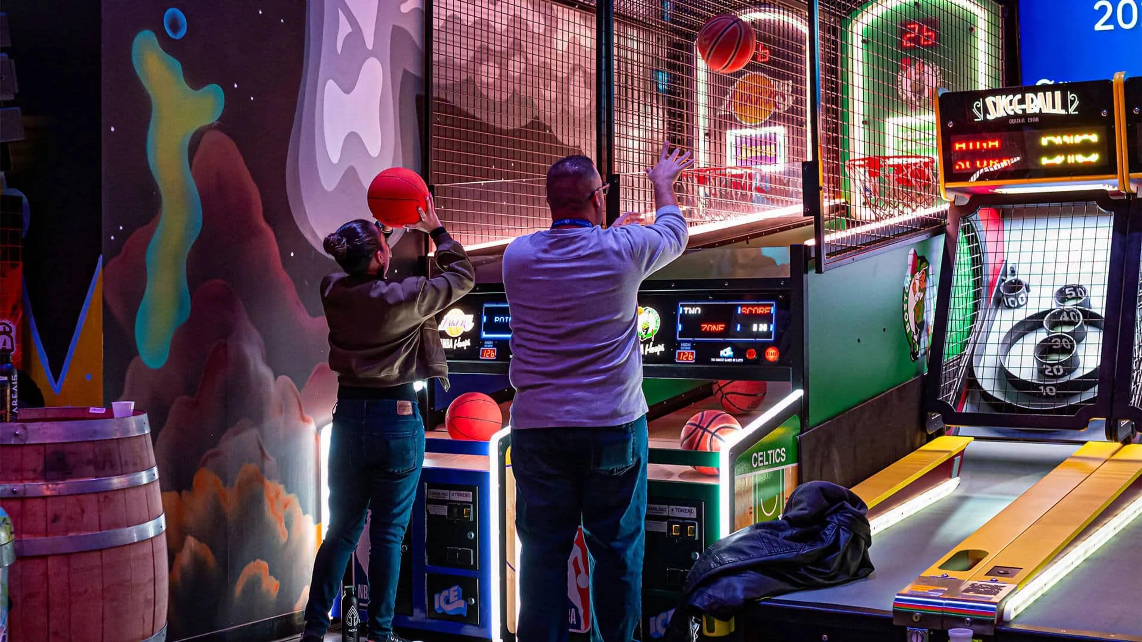 Shooting hoops at Asylum