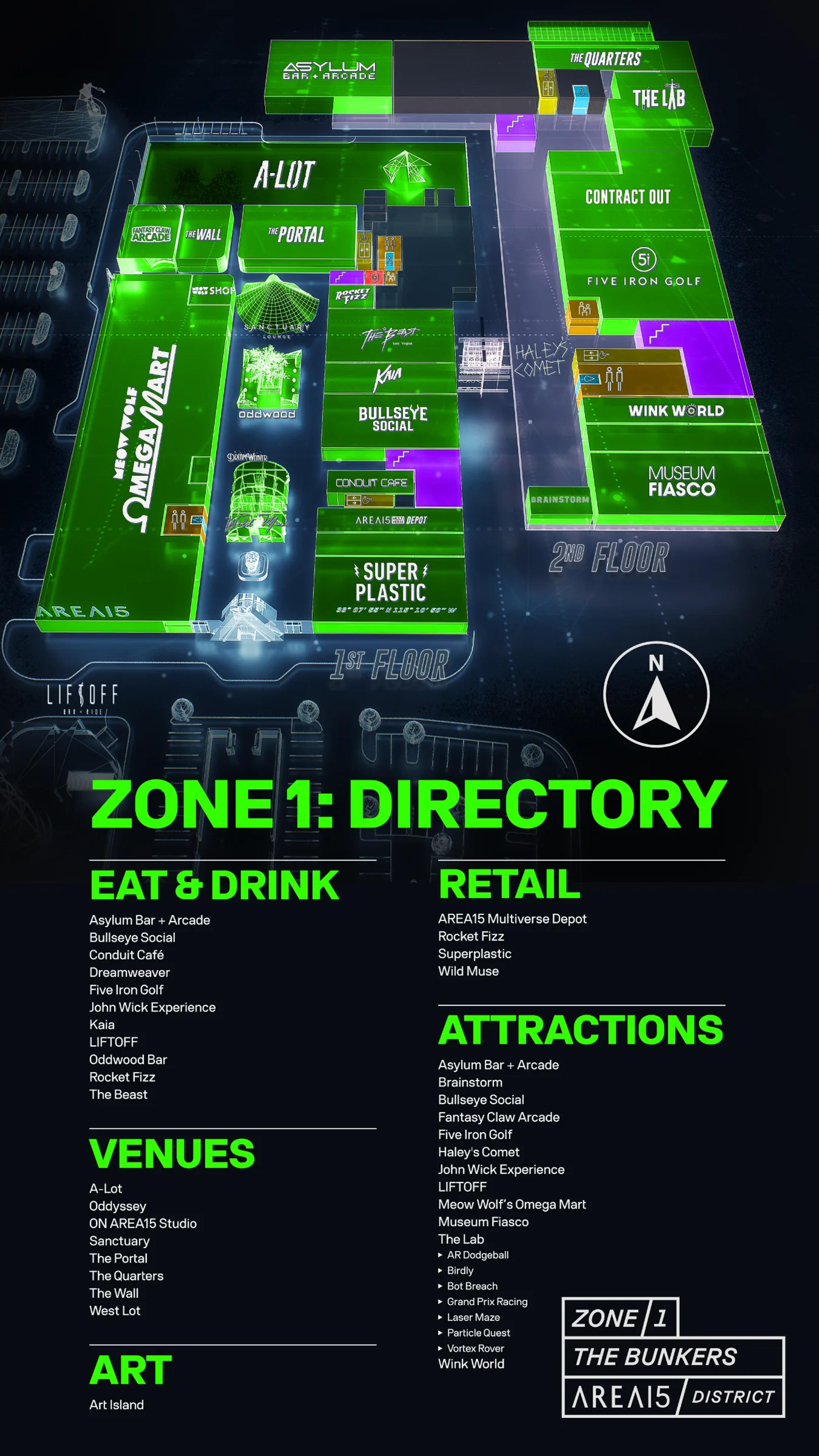 AREA15 Main Bunker map