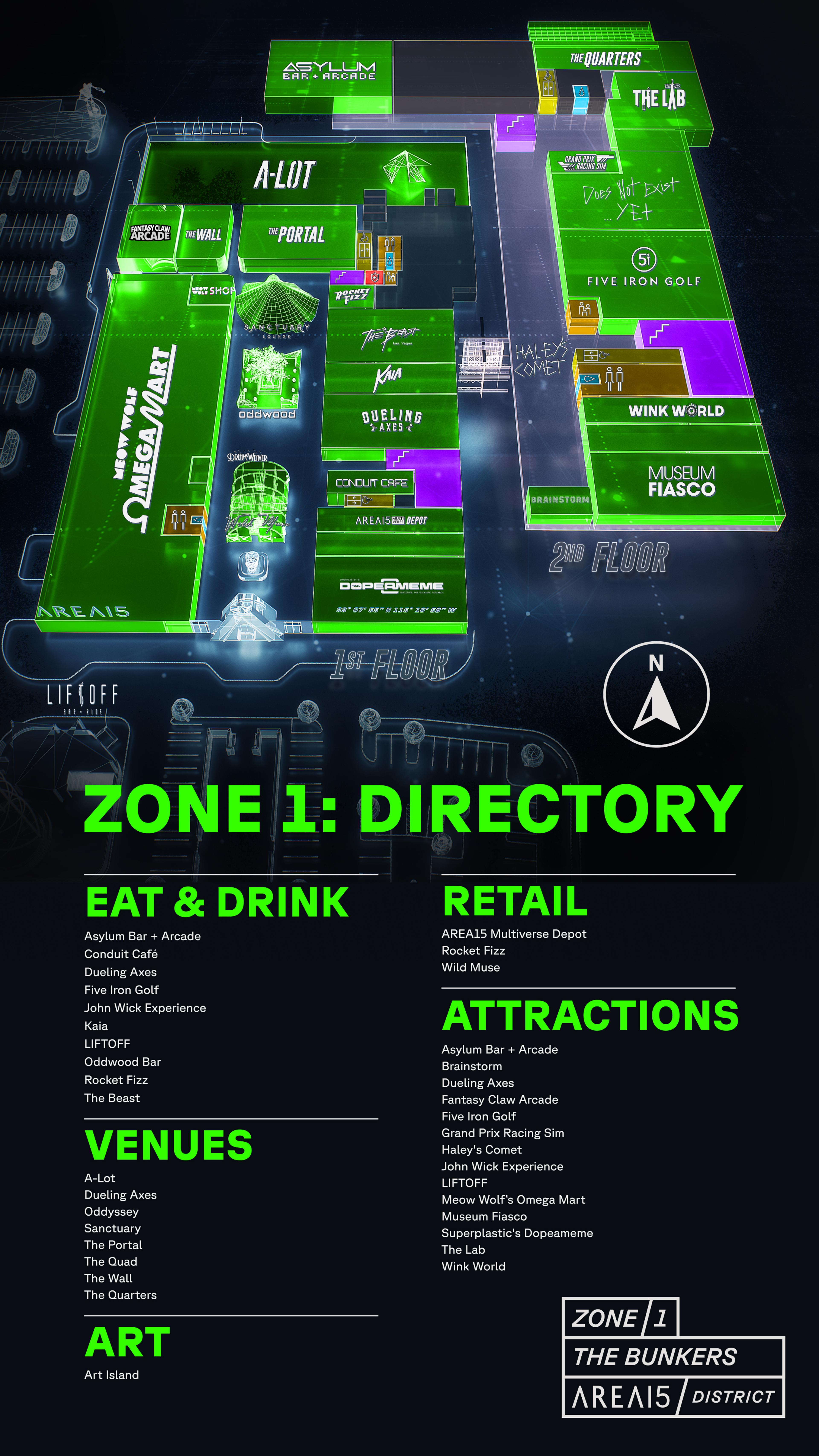 AREA15 Main Bunker map